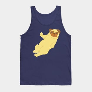 Adorable Pug Showing Their Belly Tank Top